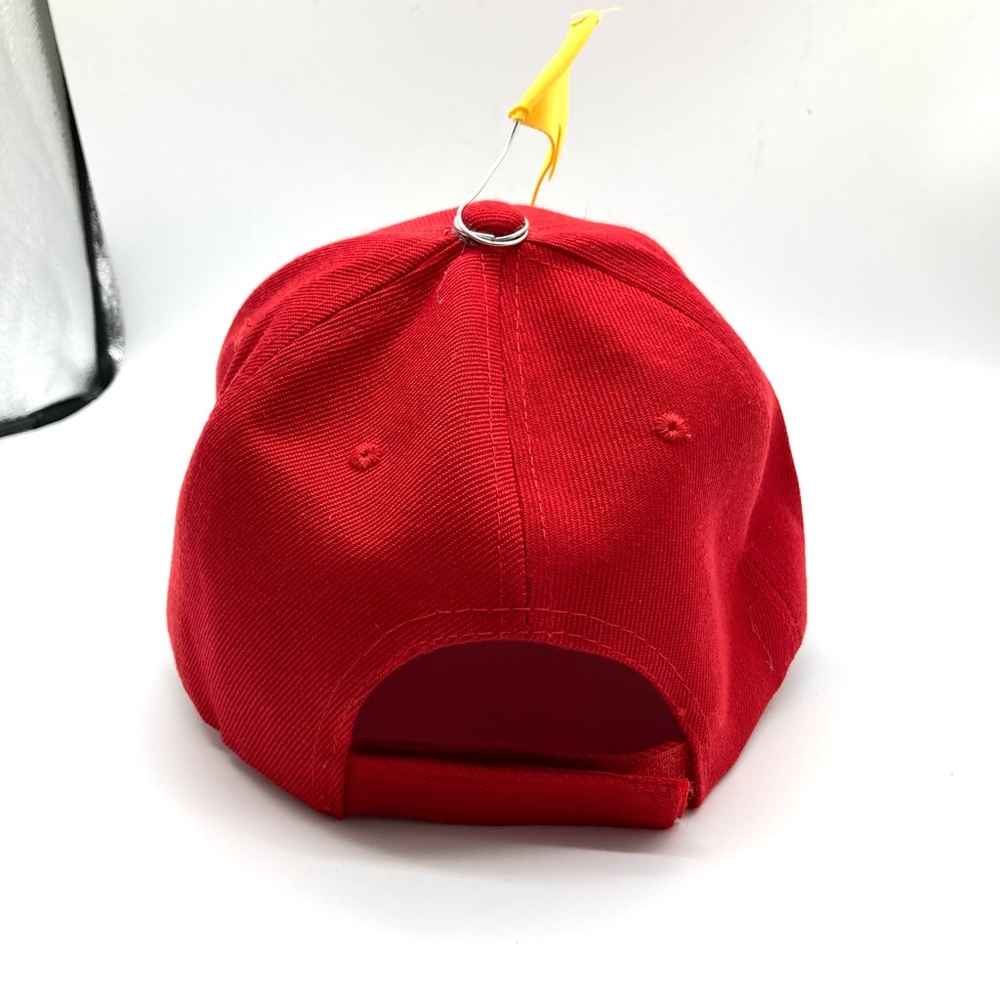 DF Men’s Red Bell Cap with Flag - Picture 3 of 7